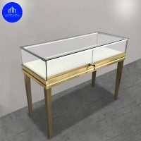 Tủ trưng bày trang sức chân cao viền inox CA05